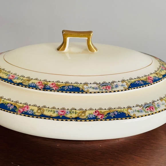 Vintage Homer Laughlin Floral Pattern Covered Vegetable Dish, Vintage China - Picture 6 of 6